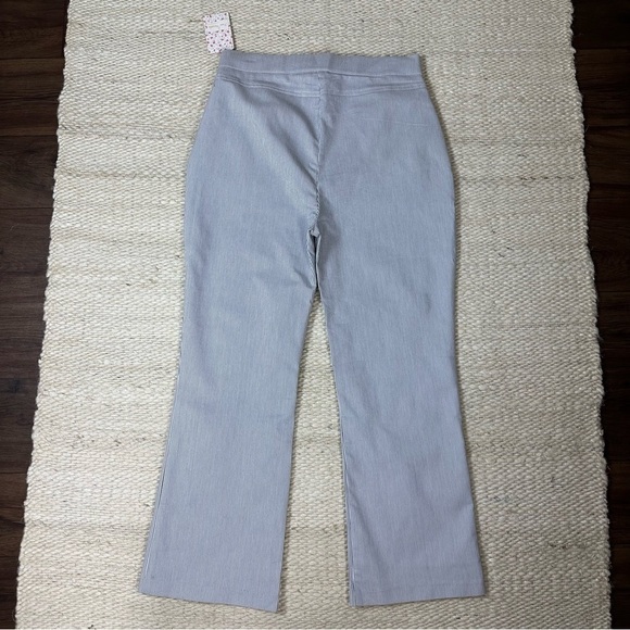 Free People Pants Sz L Florence Crop Flare Blue White Striped NWT - Picture 14 of 14